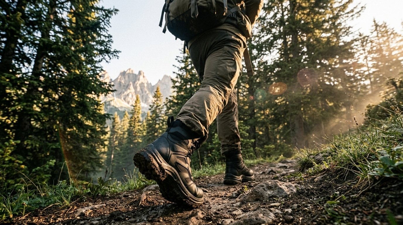 Трекинг по горной тропе в ботинках SummitPro Vanguard